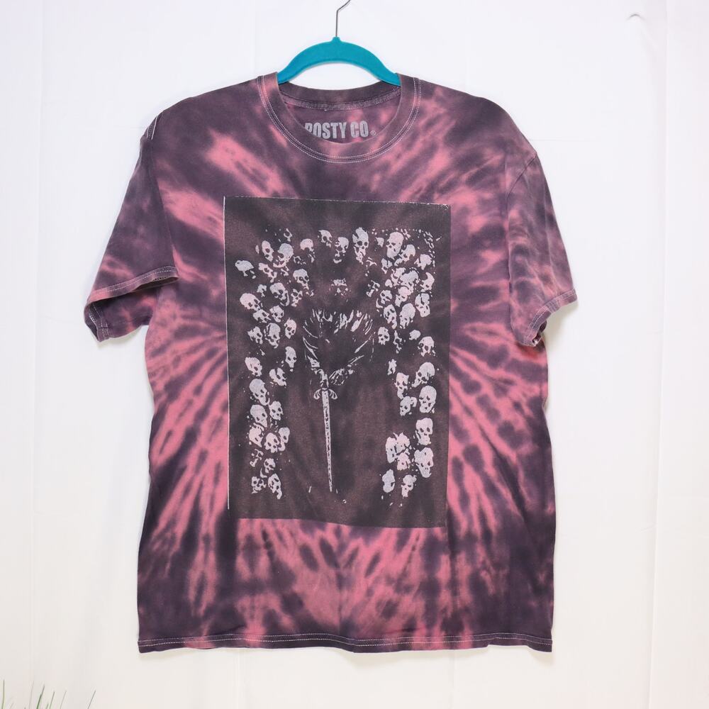 Post‎ Malone Tie Dye Concert Tee Skull Graphic Posty Co Size L